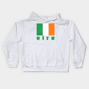 Eire / Irish Flag Retro Style Design Kids Hoodie